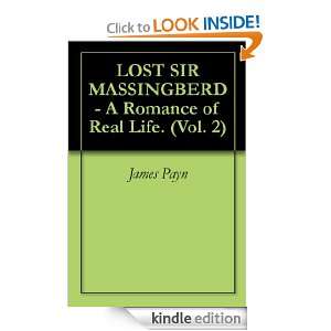 LOST SIR MASSINGBERD   A Romance of Real Life. (Vol. 2) James Payn 