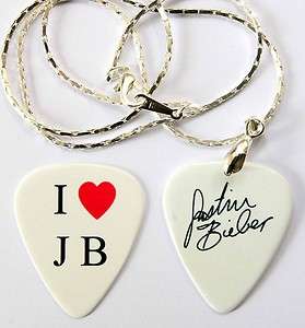 Hart JB Justin Bieber Necklace + Matching Guitar Pick  