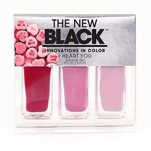 The New Black I Want Candy 3 Piece Nail Lacquer Set, I Heart You, 1 ea