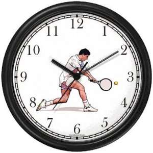  Man Tennis Player No.2 Tennis Theme Wall Clock by 