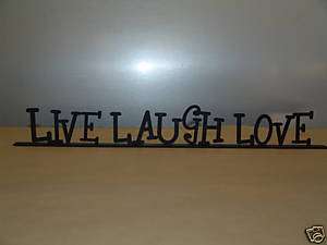 Live Laugh Love   Solid Steel   Shelf DECOR  