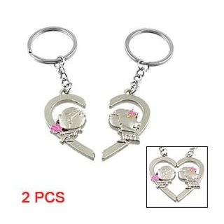   Heart Pendant Lovers Alloy Key Ring Chain: Health & Personal Care