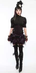 Lip Service Victorian Mourning corset waist cincher goth gothic purple 