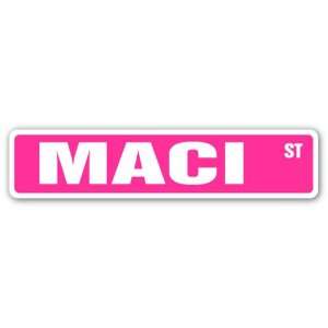 MACI Street Sign name kids childrens room door bedroom girls boys gift 