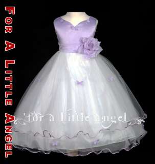 Lilac Baby Flower Girl Wedding Dress 600 size XS  