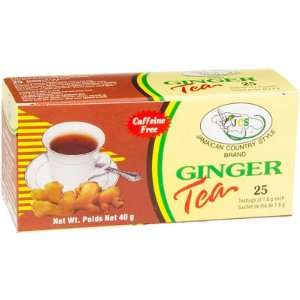 JCS Ginger Tea Bags 25bags  Grocery & Gourmet Food