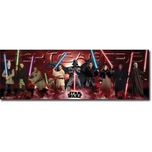    Star Wars Lightsabers And Jedis 12x36 Poster WP5526