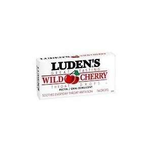  Ludens great tasting wild cherry throat drops   14 drops 