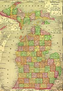 1909 History & Genealogy of Lenawee County Michigan MI  