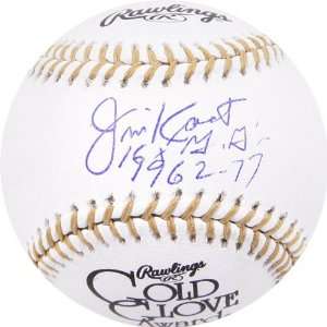 Jim Kaat Autographed Baseball  Details 16X GG and 62 77 Inscriptions