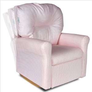  Contemporary Child Rocker Recliner   Pink Gingham Baby