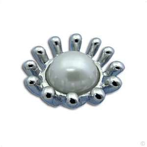   1039 big Crown Pearl, stainless steel, lord rings  ring kit: Jewelry