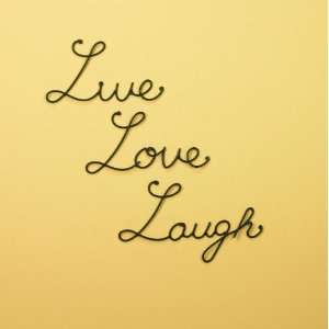 Metal Wall Words Live Love Laugh Sign Quote Home Decor Sculpture 