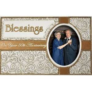 Blessings 50th Anniversary Photo Frame Holds a 3 Inches W X 5 Inches H 