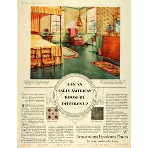   Linoleum Flooring Bedroom American   Original Print Ad: Home & Kitchen