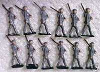 17) VINTAGE LEAD SOLDIERS Gray Uniforms L8  