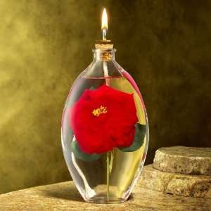  Kahar 24oz Red Rose Botanical Oil Lamp
