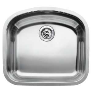 Blanco 441116 Wave MicroEdge Single Bowl Kitchen Sink, Stainless Steel