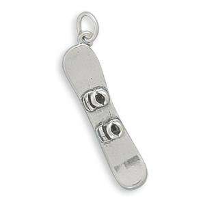  Snowboard Charm   Sterling Silver Jewelry