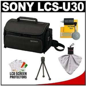  Sony LCS U30 Large Carrying Case (Black) with Cleaning 