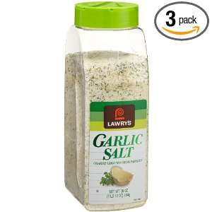 Lawrys Garlic Salt, Coarse Ground with Pasley, 28  Ounce Containers 