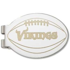   Vikings Silver Plated Laser Engraved Money Clip: Sports & Outdoors