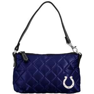  NFL Indianapolis Colts Ladies Navy Blue Wristlet Quilted Purse 