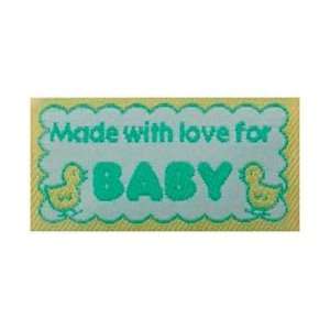  Label Made with Love for Baby Iron on 4 ct (3 Pack 