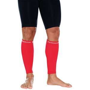  Zensah Compression Unisex Leg Sleeve Red Sports 