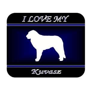  I Love My Kuvasz Dog Mouse Pad   Blue Design: Everything 