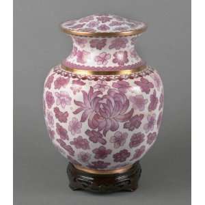  Palace Garden Pink Cloisonne Cremation Urn: Home & Garden