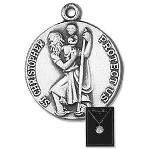 Christian Catholic Patron Saint St Christopher Pewter Medal Pendant 