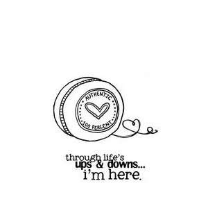  Im Here Itty Bitty Red Rubber Stamp (Unity Stamp Company 