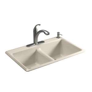   Cast Iron Self Rimming Sink with Four Hole Faucet Drilling, Cane Sugar