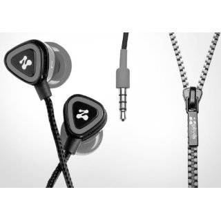   Crossover Earphones with Zipper Cord Design, Black Electronics