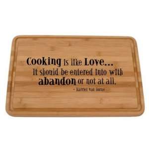  Bamboo Cutting Board Cooking is like love Everything 
