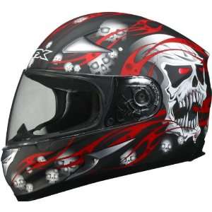  AFX FX 90 Helmet   Skull Flat Red   Extra Small 
