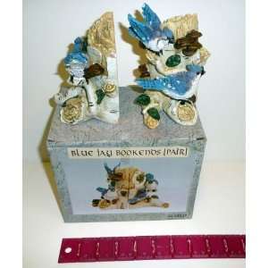  Decorative Blue Jay Bookends, Set of Two, 5t X 3w