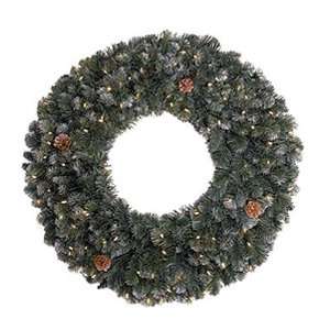   Glacier Artificial Christmas Wreath 200 Snow Lights: Home & Kitchen