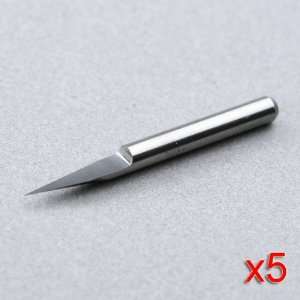 5x Carbide Engraving Bits   20 Degree 0.1mm Diameter 