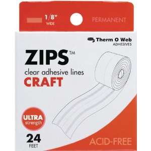  Zips Clear Adhesive Lines 1/8in X 24ft Arts, Crafts 