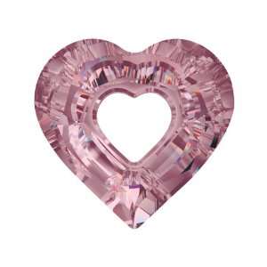  6262 27mm Miss U Heart Pendant Crystal Antique Pink Arts 