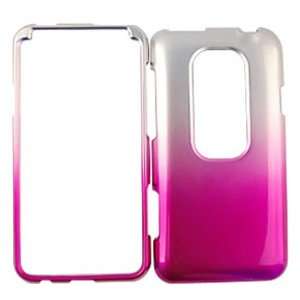  HTC Evo 3D Two Tones, White and Pink Hard Case/Cover 
