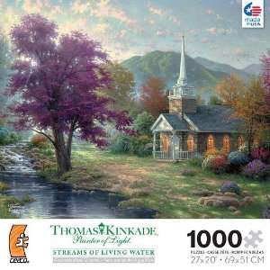   Thomas Kinkade Streams of Living Water 1000 Pc Puzzle: Toys & Games