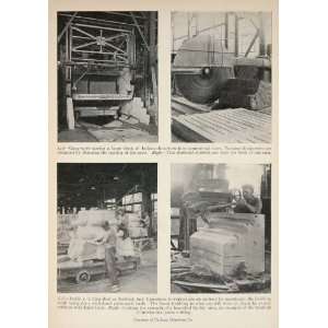  1928 Print Bedford Indiana Limestone Cutting Shed Saws 