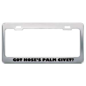 Got HoseS Palm Civet? Animals Pets Metal License Plate Frame Holder 