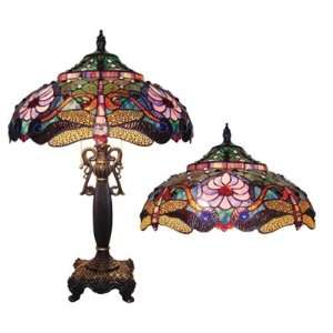  Tiffany Style Dragonfly Table Lamp 19 Shade: Home 