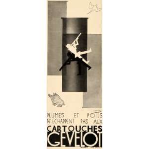  1928 Ad French Gevelot Cartridges Bullets Guns Hunting 