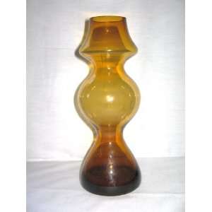  Mid Century Modern Hooped Styled Art Glass Vase: Home 
