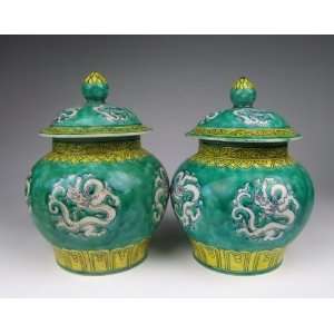  Coloring Porcelain Lidded Pots, Chinese Antique Porcelain, Pottery 